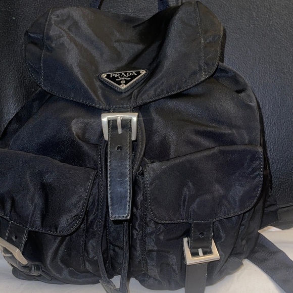 Black Vintage Prada Tessuto Nylon Backpack Unisex (Small Size) w/ AD COA main image 4